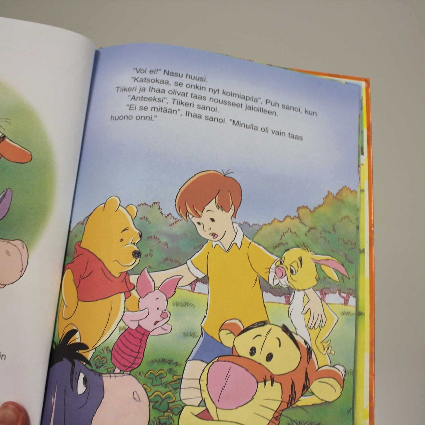 Kuvakirja paperisivu - Ihaan onnenpäivä, 3+v