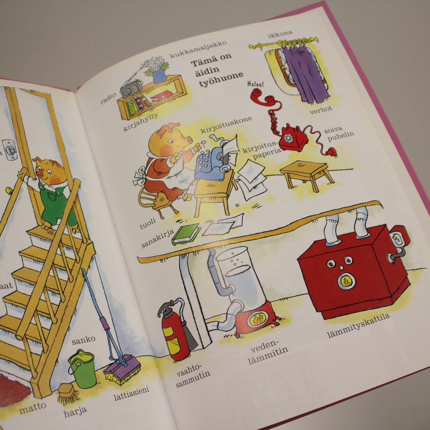 Kuvakirja paperisivu - Richard Scarry, Minun kotini, 3+v