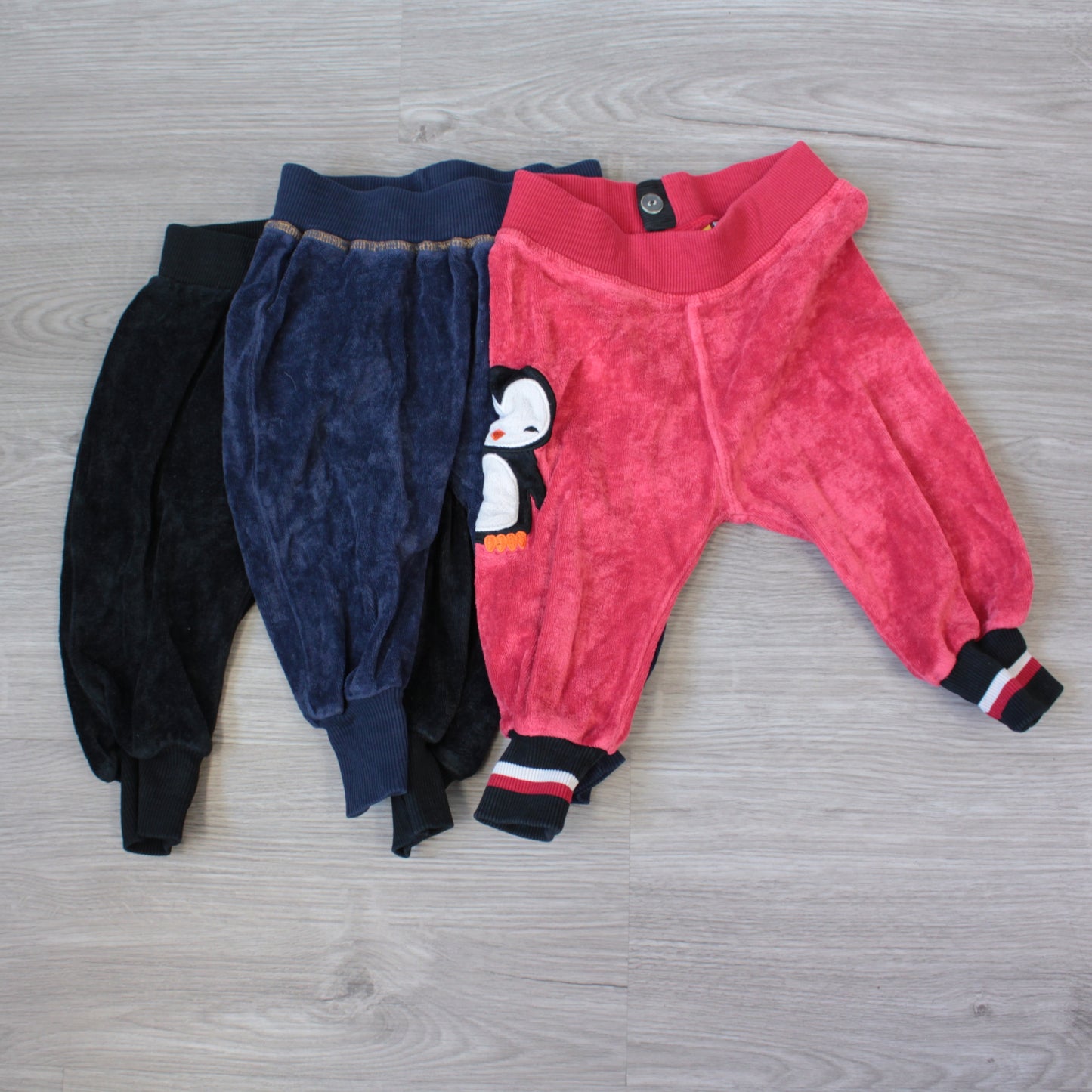 second hand Velour-housut 3kpl, koko 62cm-me&i