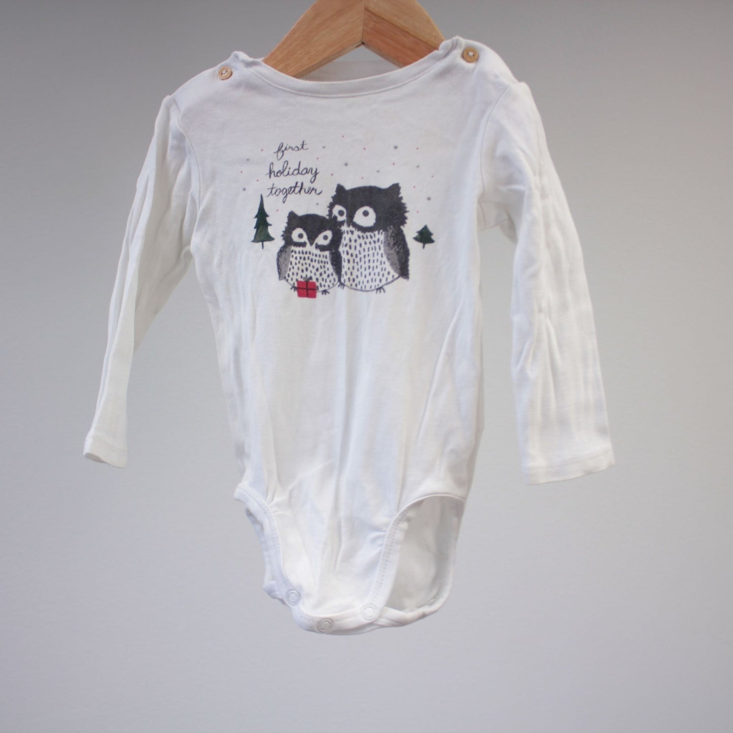 second hand Pitkähihainen body, koko 74cm-H&M