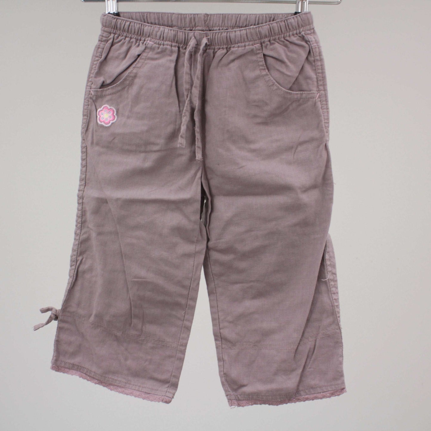 second hand Capri-housut pellavasekoite, koko 122cm-Ciraf
