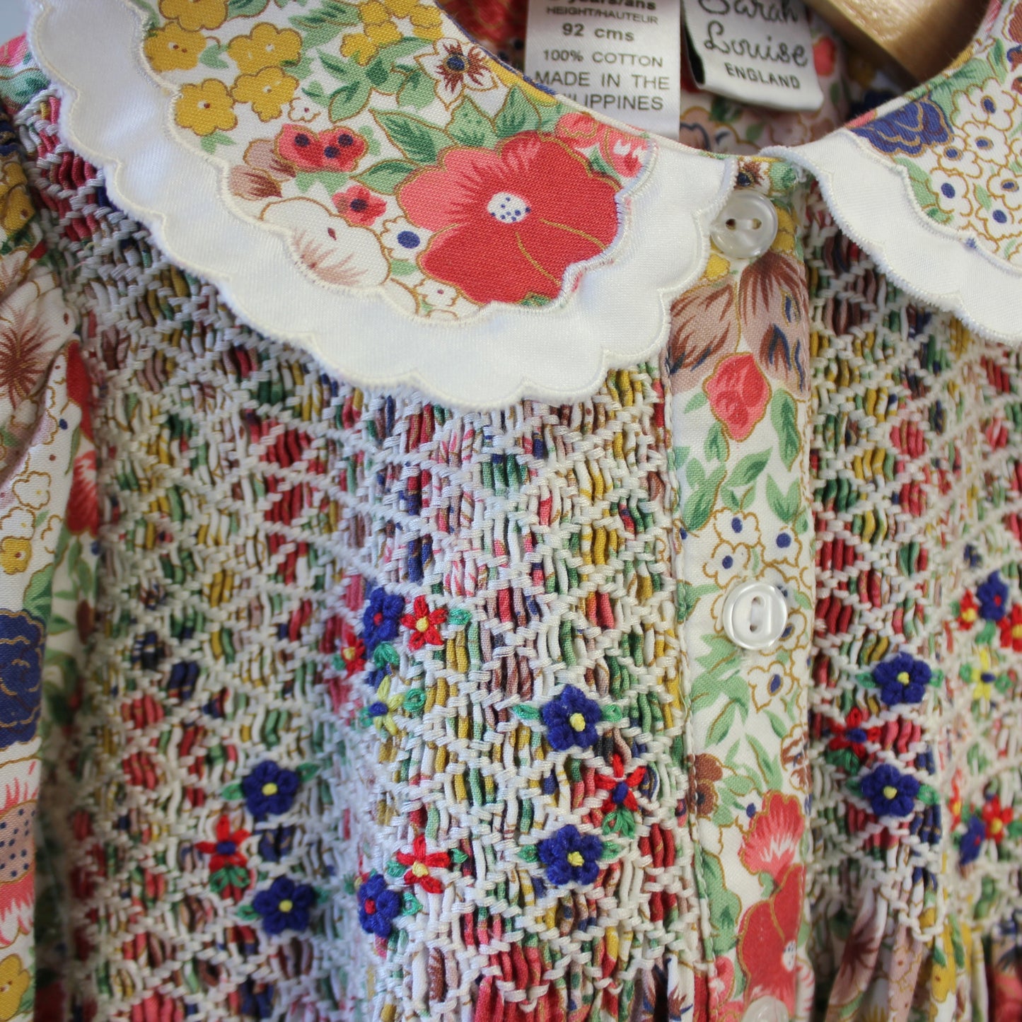 second hand Juhlamekko puuvillakangasta, koko 92cm-sarah louise
