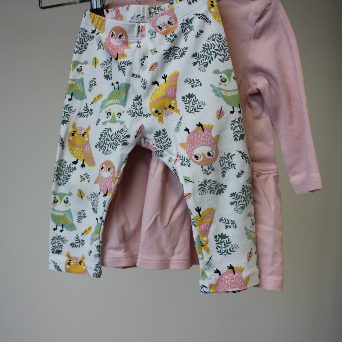 Trikoo-mekko ja legginsit -setti, koko 74cm