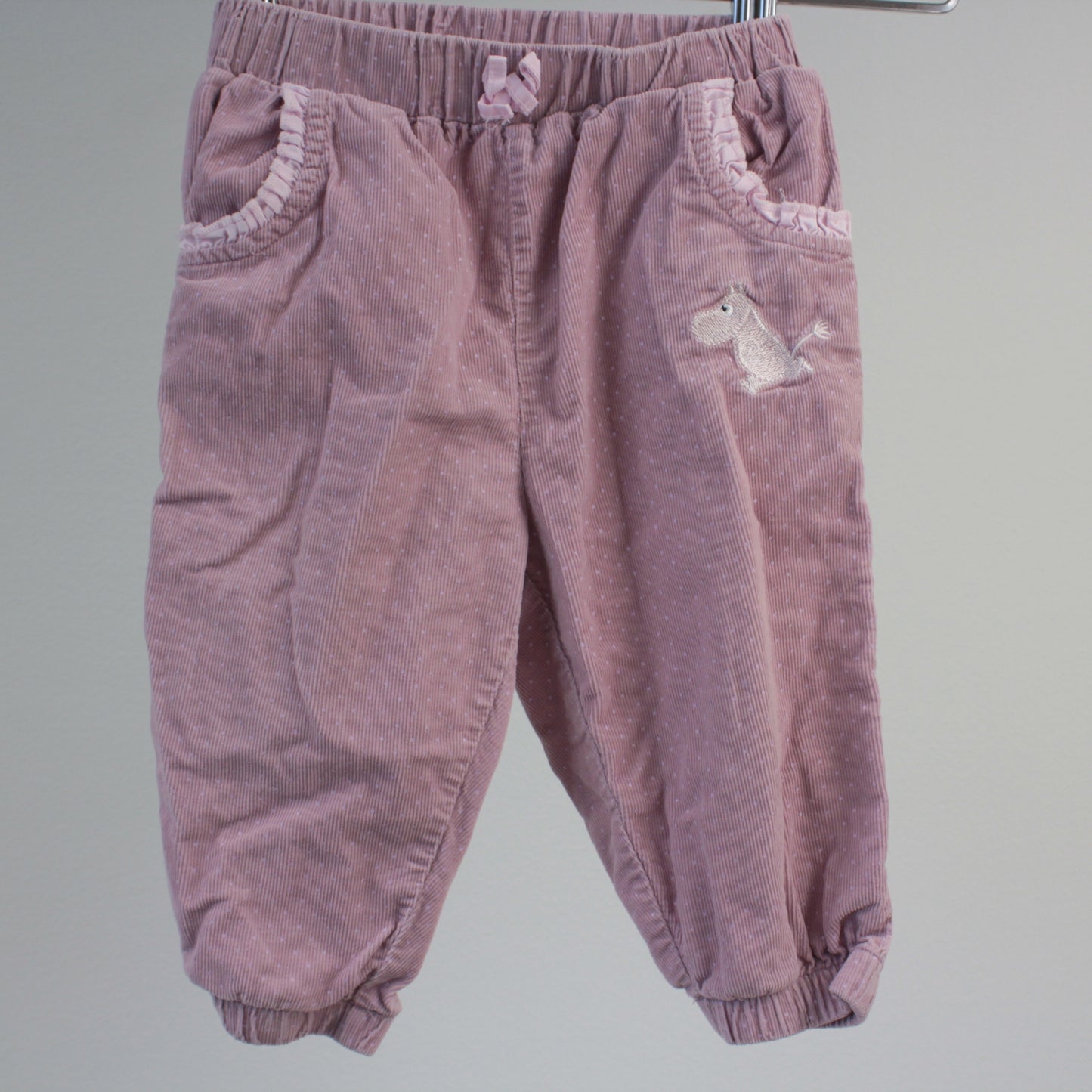 Samettihousut, pull-on, koko 74cm