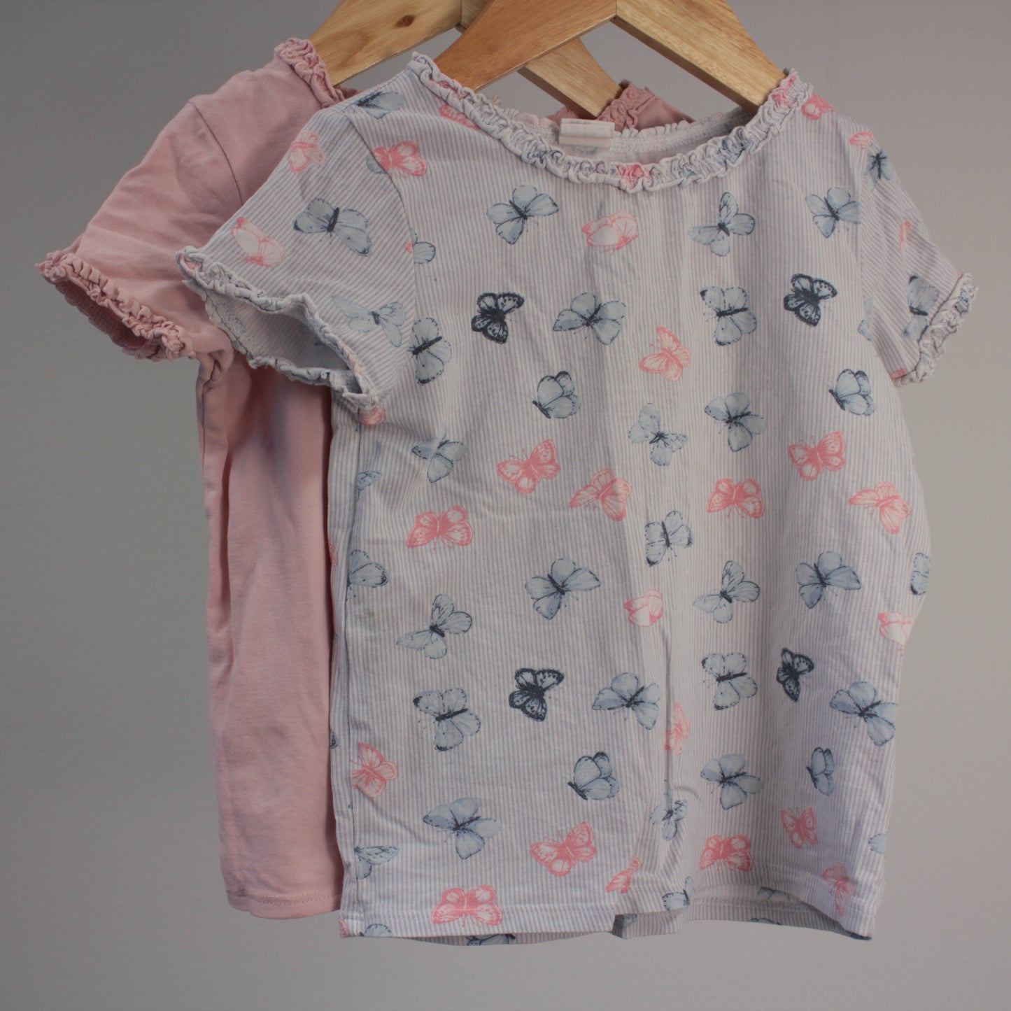 second hand T-paita trikoo, 2kpl, koko 92cm-H&M