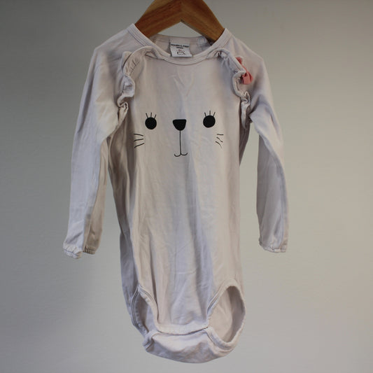 Pitkähihainen body, koko 86cm