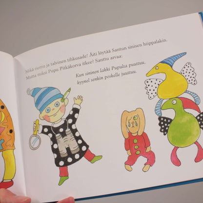 second hand Kuvakirja paperisivu - Santtu ja sininen hiippalakki, 3-6v,-Otava