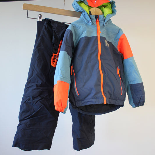 second hand Toppatakki ja housut, koko 98cm-Helly Hansen