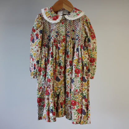 second hand Juhlamekko puuvillakangasta, koko 92cm-sarah louise