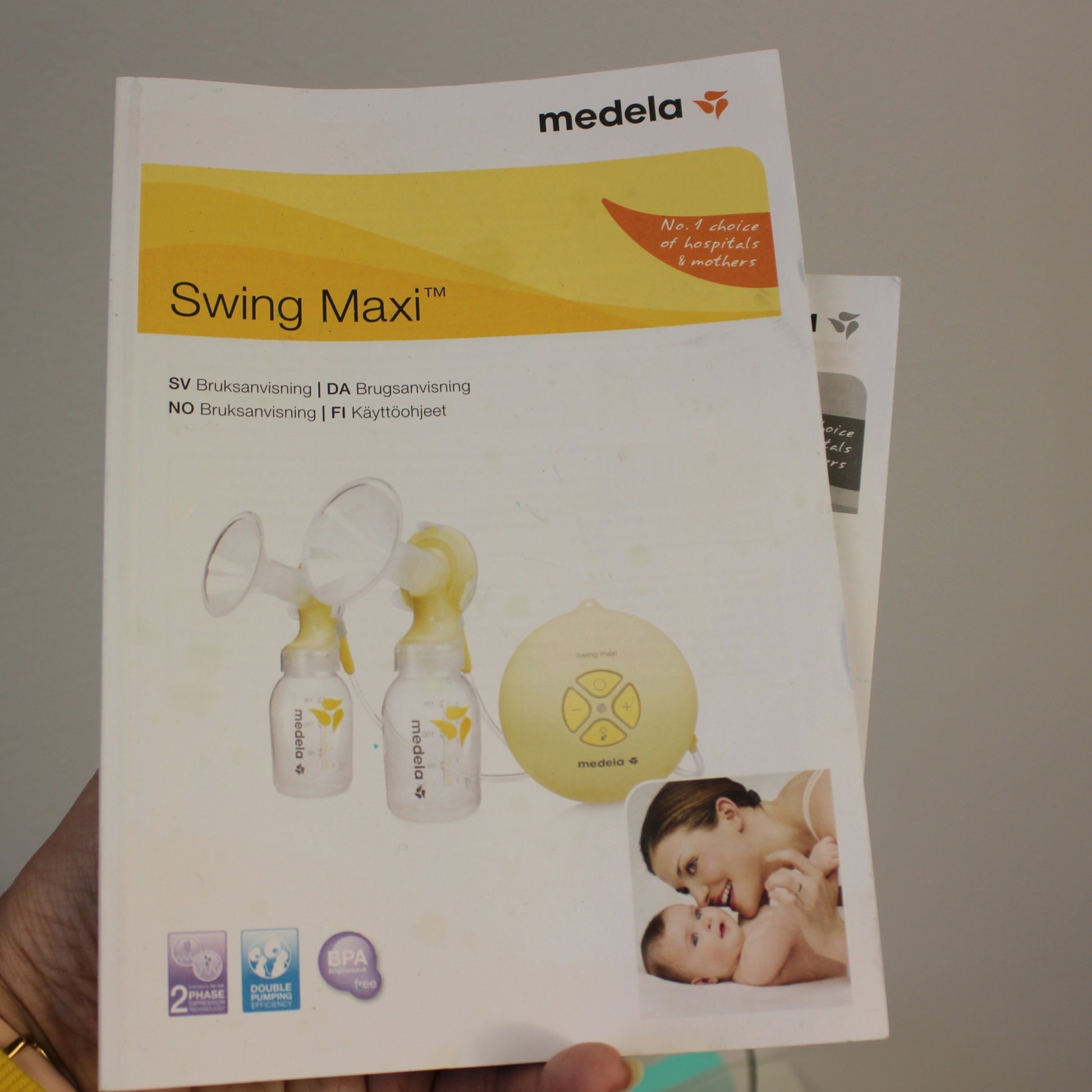 second hand Hoitolaukku sekä rintapumppu Medela Swing Maxi,-Medela