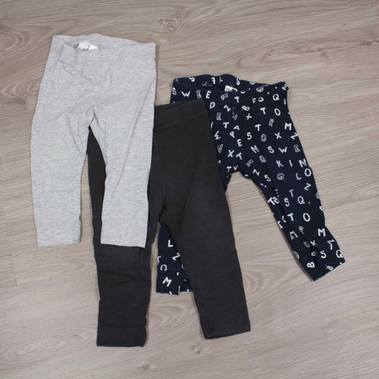 Trikoo-legginsit 3kpl, koko 80cm