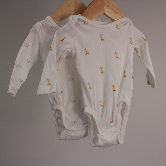 second hand Trikoo-body, 2kpl, koko 56cm-H&M